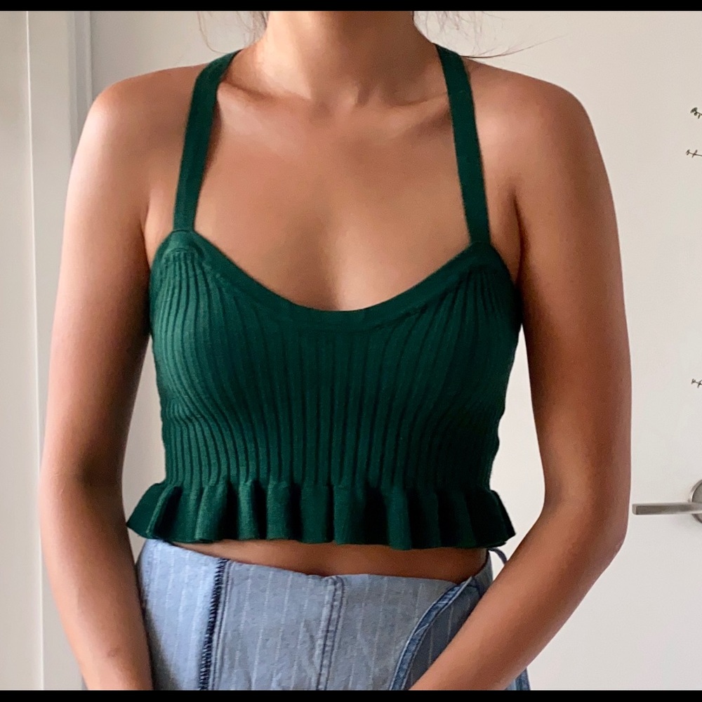 Green Crop Top